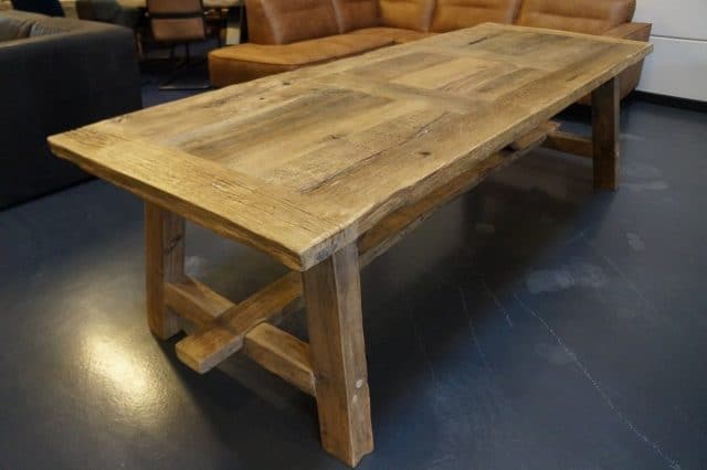 Antiek Oud Eiken Kloostertafel