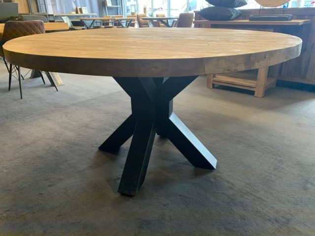 Robuuste Ronde Teakhouten Tafel